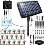 Irrigation System for Garden with Solar Panel, Automatic Drip Irrigation Kits 49FT Hose, Smart Timer Solar Irrigation System for Garden, Patio, Small Farm, Prevent Plants Wither (15 Pots) by Unknown