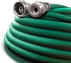 Flexon H2Zero 50 ft Lightweight Fabric Garden Hose – Ultra-Flexible, High-Strength 750 PSI Fabric Hose with Crush-Proof Nickel Plated Couplings – Easy-Carry, Kink-Resistant Lawn & Garden Watering Hose - Image 2