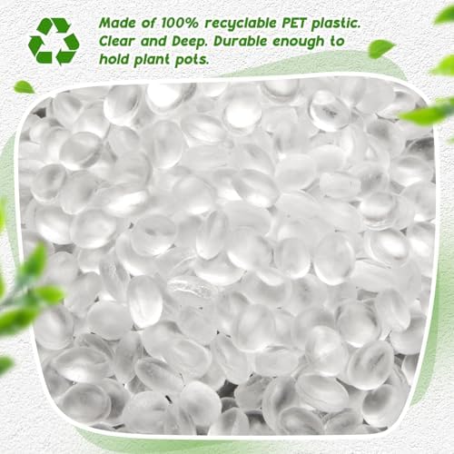 Hoolerry 15 Pcs Plastic Plant Saucer Clear Deep Tray, 10, 12, 14 Inch - Image 3
