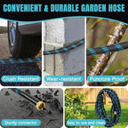 Gardentime 50FT Non-Expandable Garden Hose, Heavy Duty Flexible Water Hose with Leakproof 3/4" Fittings 10 Modes Spray Nozzle, Kink-Free, Lightweight & Durable for Yard, Lawn, Garden & Outdoor Use - Image 5