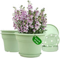 Pottiffe Plant-Pots-Planters-Indoor-Outdoor, 13 inch 4 Pack Green by Pottiffe