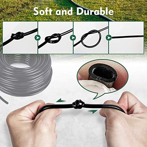 Bonviee 400FT 1/4” Drip Irrigation Tubing, 0.17” ID x 0.25” OD, Black - Image 6