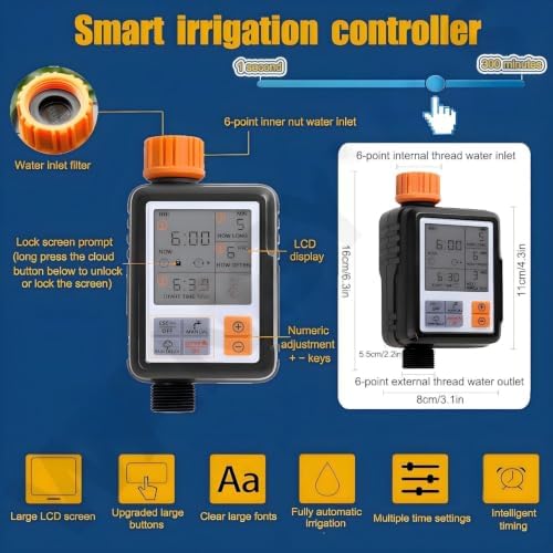 Drip Irrigation Kit for Plants, Quick Connector Watering System with Brass Misting Nozzles, Outdoor Sprinkler System for Lawn & Garden, 50m/164ft - Image 4