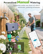 Insoma WiFi Hose Timer - Brass Inlet & Outlet, Voice/App Control Sprinkler Timers with Rain Delay/Manual/Auto Mode, Smart Water Timer for Garden/Lawn/Yard Work with Alexa & Google Home, Energy Saving - Image 5