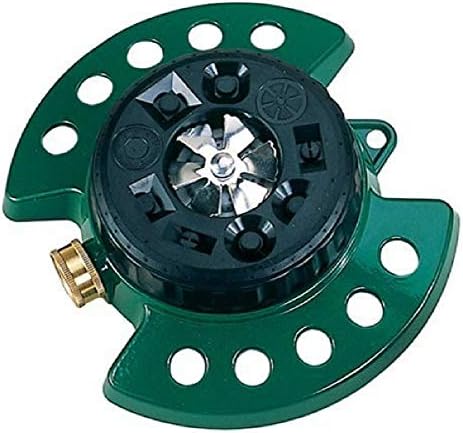 Dramm Metal Base, Green 15024 ColorStorm 9-Pattern Turret Sprinkler with Heavy-Duty Meta by DRAMM