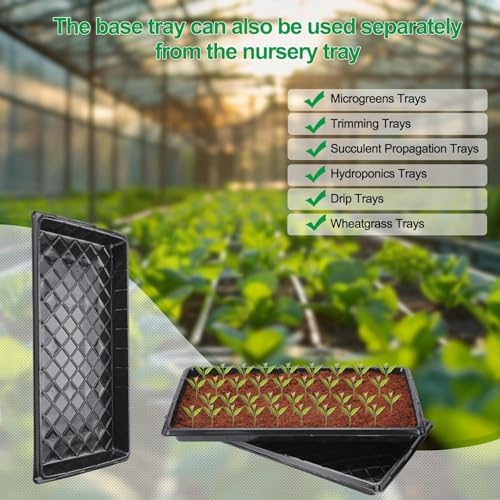 20Pack 200-Cell Seed Starter Trays with Base Tray & Dibber for Gardening. - Image 7