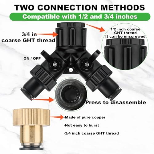 98 Ft Drip Irrigation System,360°Bendable Drip Irrigation Kit,25 Nozzles and 27 Quick Connectors,Automatic Garden Irrigation System,Adjustable Atomizing System for Plants, Greenhouse,Yard,Lawn - Image 6
