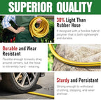 Heavy Duty Garden Hose 75ft, NON-EXPANDABLE Flexible Water Hose, Kink Resistant Lightweight Hybrid Hose, Leakproof Hose Male to Female Fittings - Image 6