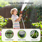 Giraffe Tools Garden Hose 100ft x 3/4", 304 Stainless Steel Metal Water Hose, No Kink Garden Water Hose with 9 Pattern Spray Nozzle, Flexible, Lightweight, Kink Free Hose for Yard, Outdoor - Image 7
