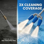 Sakerplus Dual Triple Turbo Nozzle Pressure Washer,1/4 Inch Quick Connect Rotating Power Washer Nozzle, Stainless Steel and Brass, Max 4000 PSI for Driveways Patios Decks (Triple Turbo Nozzle) - Image 3