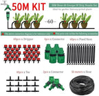 Garden Supplies 50M-5M DIY Drip Irrigation System Automatic Watering Garden Hose Micro Drip Watering Kits with Adjustable Drippers Nozzle(KIT001-50M) - Image 2