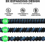 75 ft Expandable Garden Hose - Kink Free Flexible Water Hose with Thumb-Controlled 10-Function Nozzle, 3/4 Solid Connectors, Durable 3750D Fabric, 4-Layer Latex Core - Image 2