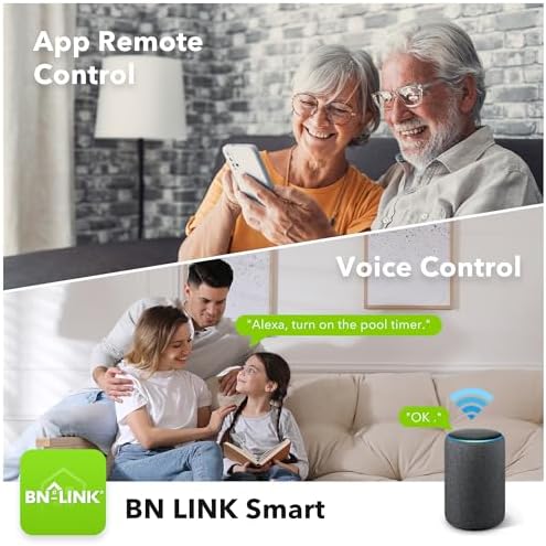 BN-LINK Pool Pump Timer, Outdoor Indoor Smart Wi-Fi Timer Box, 2HP 40A Max, 120, 240, 277 VAC, for Pool Pump, Water Heater, Fans, SPA, APP Remote Control, Compatible with Alexa, Google Assistant - Image 2