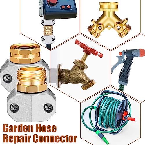Therwen 16 Sets Garden Hose Repair Connectors Male Female End Kit - Image 7