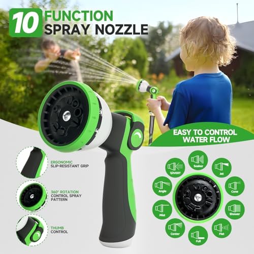 Garden Hose 75ft Flexible Non-Expandable Water Hose Ultra Lightweight Kink-Free Leak-Proof Durable & Abrasion-Resistant with 3/4" Brass Fittings for Patio Yard RV and Outdoor Use - Image 5