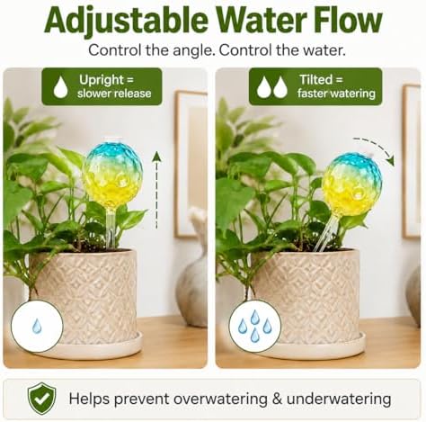 Plant Watering Globes, Gradient Color Glass 9 oz Self Watering Globes - Image 6
