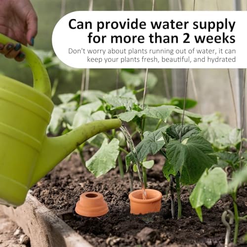 8pcs 3.1 * 3.1 * 6in Olla Pots for Garden Olla Watering System Terracotta Watering Pots Olla Watering Pot with Lid Terracotta Globes Clay for Indoor and Outdoor Terra Cotta Clay - Image 5
