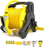 Portable Garden Hose Reel With Hose Nozzle And 15/20/25/30/40M Hose, Free Standing Or Wall Mounted Water Hose Reel Mobile Cart For Garden Watering And Car Washing(Size:10M,Color:A) by Unknown
