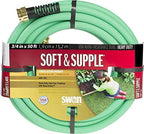 Swan Products SNSS34050 Soft & Supple Easy Coil Water Hose with Crush Proof Couplings 50' x 3/4", Green by Swan