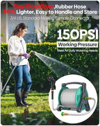 BlueGarden Metal Garden Hose 50ft with 10 Function Nozzle,No Kinking,Flexible,Heavy Duty & Lightweight Water Pipe,Stainless Steel Outdoor Water Hose for Yard and Lawn, 50 feet - Image 7