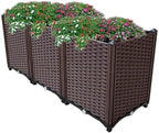 YSUEFIJO Planter Box Outdoor Large, Raised Garden Bed for Vegetables Outdoor, Elevated Planter Box, Great for Outdoor Patio, Deck, Balcony by WELCOMETOYSUEFIJO