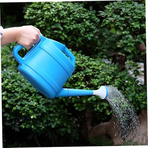 Plastic Watering Can, 1 Gallon Garden Watering Can with Detachable Long Spout for Indoor & Outdoor Plants, Blue, Plastic - Image 6