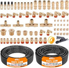CheeMuii 72 PCS Brass DOT Air Line Fittings with 1/4" & 3/8" DOT Air Hoses by CheeMuii