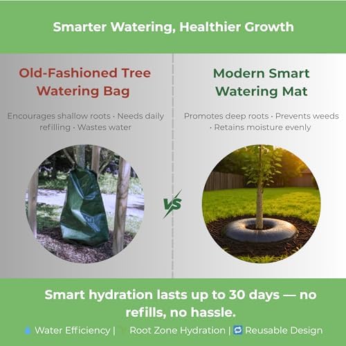 Smart Plant Watering Mat 24'' – Auto Tree Watering & Slow Release 30-Day Hydration | Vacation Plant Watering Device with Humidity Mat for Indoor Plants, Herbs & Small Trees (5 Mats/Pack) - Image 4