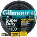 Gilmour Flexogen Heavy Duty Garden Hose – 5/8 in x 100 ft, Leak-Proof Brass Couplings, Kink Resistant 8-Layer Design, 500 PSI, Made in USA by Gilmour