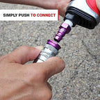 Milton 764VC ColorFit HIGHFLOWPRO V-Style Air Couplers, 1/4" FNPT Female Quick Connect, Purple Color-Coded High-Flow Fittings, Up to 70% More Airflow, 300 PSI, Box of 10 - Image 4