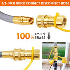 GasSaf 8 FT 1/2" ID Natural Gas Grill Hose with Quick Connect Fitting - Image 6