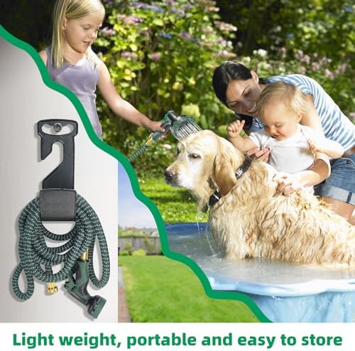 100 FT Expandable Garden Hose, Kink-Free Expanding Flexible Water Hose with 10 Function Spray Nozzle, 3/4" Solid Brass Fittings, 5-Layer Latex Core, 3750D Fabric, Leak-Proof Retractable Hose - Image 6