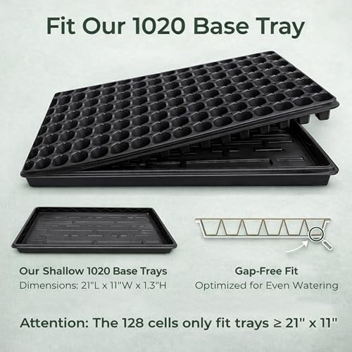 Gardzen 10 Pack 128 Cell Seed Starter Trays - Image 3