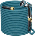 FlexiSolve 100ft Non-Expanding Garden Hose with 360° Swivel & Valve, Blue by FlexiSolve