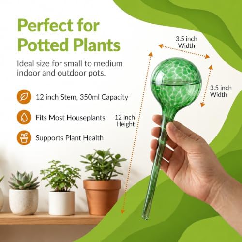 Large Plant Watering Globes 6 Pack – Jumbo Self Watering Bulbs, 350ml Set - Image 6