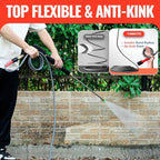 YAMATIC Pressure Washer Gun and 50FT Flexible Hose Stainless Steel Wand - Image 5