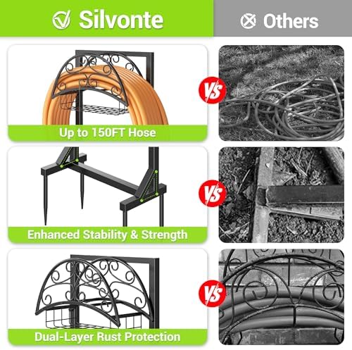 Garden Hose Holder, Rustproof Water Hose Reel for Outside - Image 5