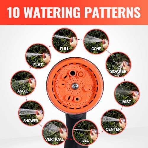 YAMATIC 75FT Garden Hose 5/8in I.D. with 10 Function Water Hose Nozzle - Image 5