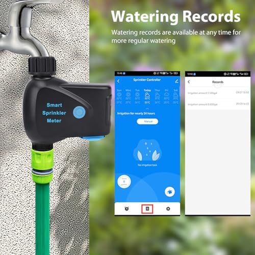 Luocute Smart Sprinkler Timer, WiFi Garden Water Controller, Automate Lawn Pool Watering System with Rain Delay Meter, 5.0, Supports for Home, for (NPT) - Image 6