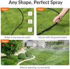 Giraffe Tools Soaker Sprinkler Hose Retractable Hose Reel 80FT with Holes - Image 4