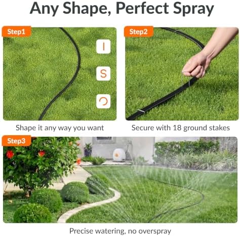 Giraffe Tools Soaker Sprinkler Hose Retractable Hose Reel 80FT with Holes - Image 4