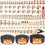 CheeMuii 112PCS Brass DOT Air Line Fittings with 3 Roll 100FT DOT Air Lines by CheeMuii
