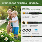 Non-Expandable Garden Hose 125 FT, Heavy-Duty & Flexible Water Hose with 10-Function Nozzle, Kink-Free & Leak-Proof Design, Ultra Lightweight Portable Yard Hose for Lawn, Car, Outdoor Use - Image 6