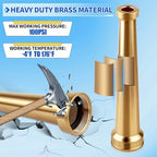 Brass Fire Hose Nozzle, 1.5'' NPT(NPSH) Straight Stream Fire Hydrant Nozzle - Image 4