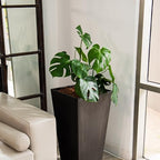 XBrand 28-Inch Tapered Planter, Large Indoor and Outdoor Plant Pot, Black, Modern Decorative Planter for Patio, Porch, Garden, Home and Entryway Décor - Image 3