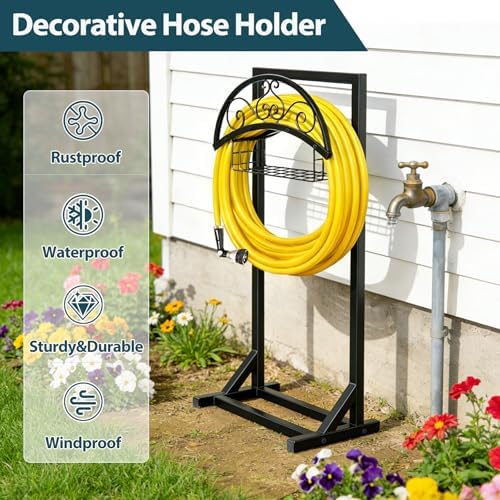BOLITE Garden Hose Holder, Heavy Duty Freestanding Water Hose Holder, 150ft - Image 5