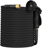 Garden Hose 50ft, Non-Expandable Lightweight & Flexible Water Hose, with 10-Pattern Spray Nozzle, Super Fabric, Leak-Proof 3/4" Solid Brass Alloy Connector Fittings, Durable by Unknown