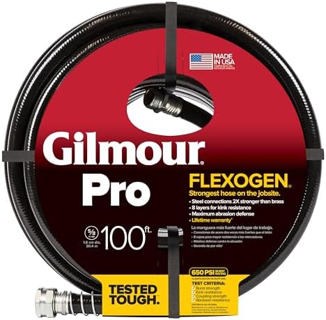 Fiskars Garden Watering 60058100Gt Flexogen Pro Hose, 5/8 By 100' by Gilmour