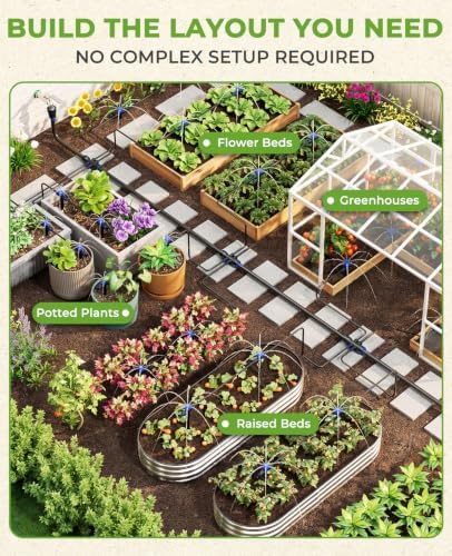 HIRALIY 100FT Automatic Drip Irrigation Kit with Timer - Image 2