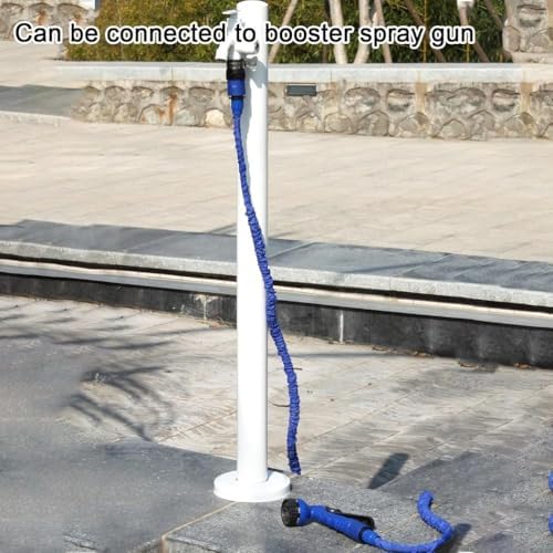 60CM Stainless Steel Outdoor Column Faucet - Square Freestanding Vertical Hose Holder for Patios, Backyards, Garden, Durable, Rust-Resistant, Easy Installation - Image 5